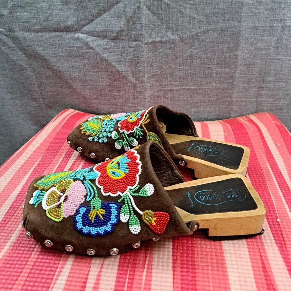 %Free Lance Paris Sandals Floral Summer Women Size 38 / US 8 / D14